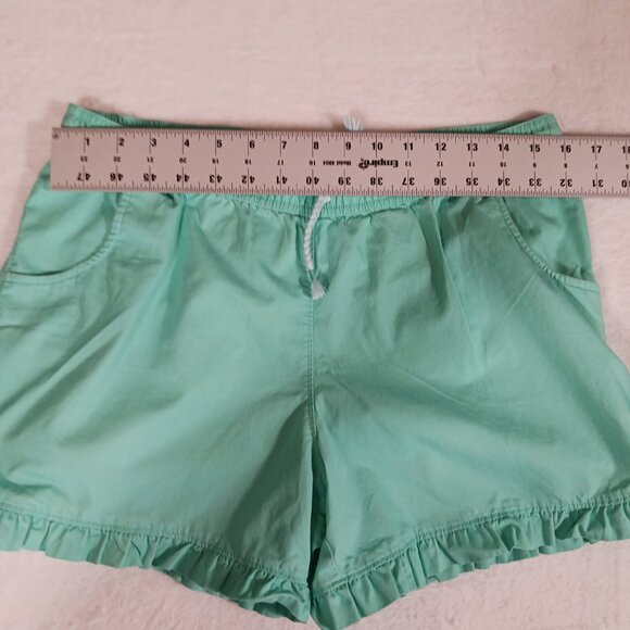 Lands End Shorts, Girls, Ruffled Hem, Mint Green, Pull on, Size XL (14-16) - Picture 6 of 10